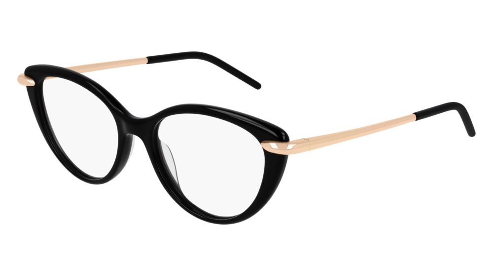 Pomellato Optical Frame Woman Black Gold Transparent