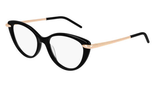 Pomellato Optical Frame Woman Black Gold Transparent