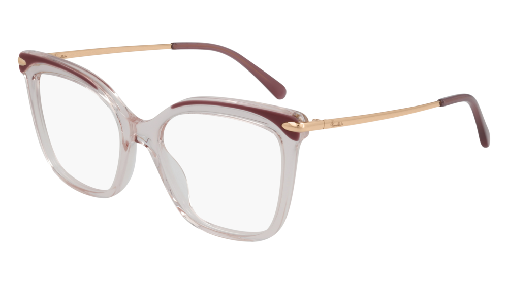 Pomellato Optical Frame Woman Burgundy Gold Transparent