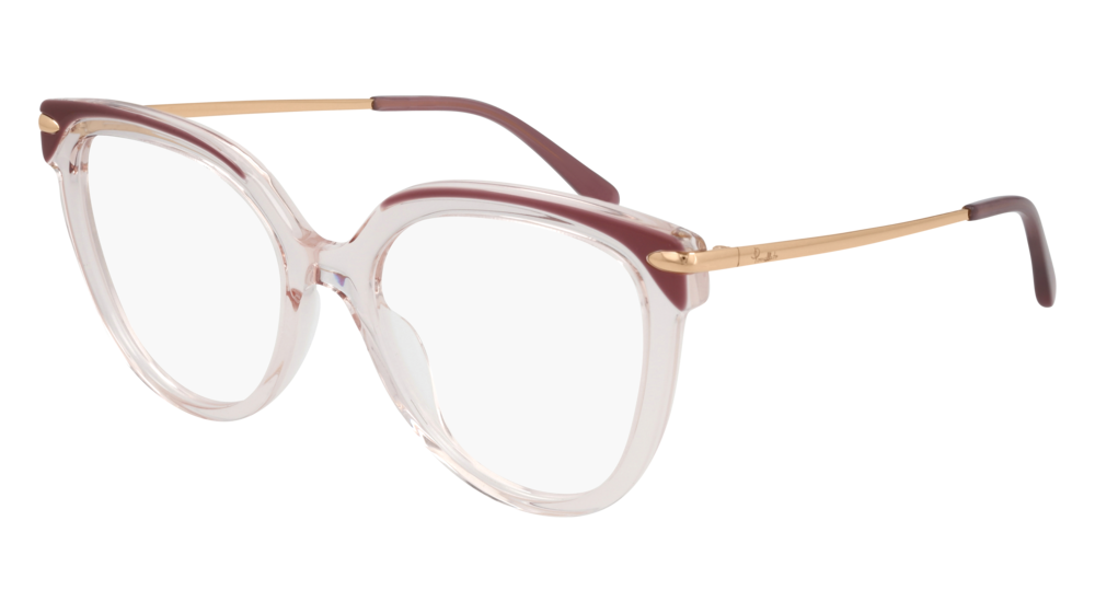 Pomellato Optical Frame Woman Burgundy Gold Transparent