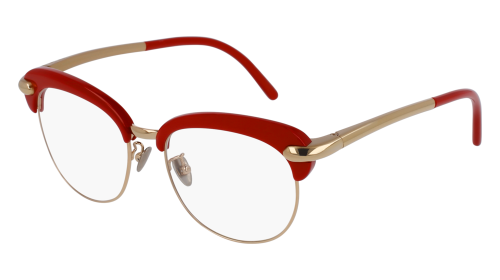 Pomellato Optical Frame Woman Red Gold Transparent