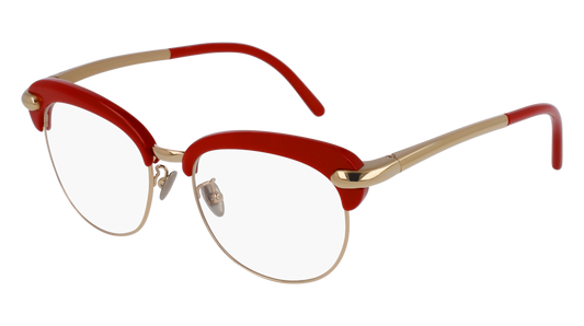 Pomellato Optical Frame Woman Red Gold Transparent