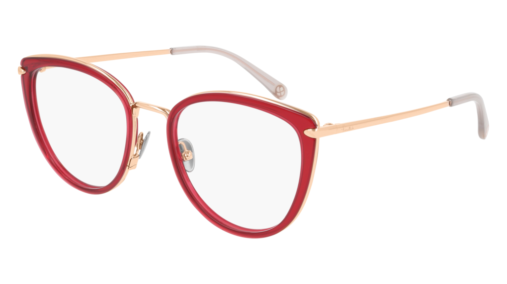 Pomellato Optical Frame Woman Red Gold Transparent