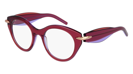 Pomellato Optical Frame Woman Red Red Transparent