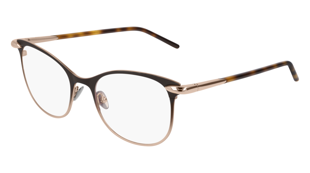 Pomellato Optical Frame Woman Brown Gold Transparent