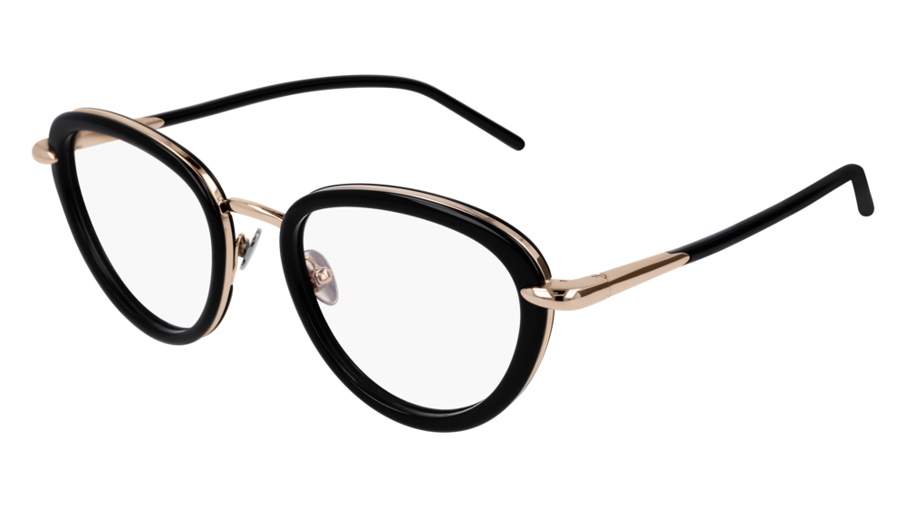 Pomellato Optical Frame Woman Gold Black Transparent