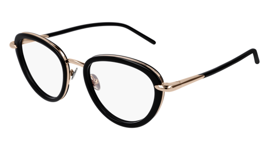 Pomellato Optical Frame Woman Gold Black Transparent