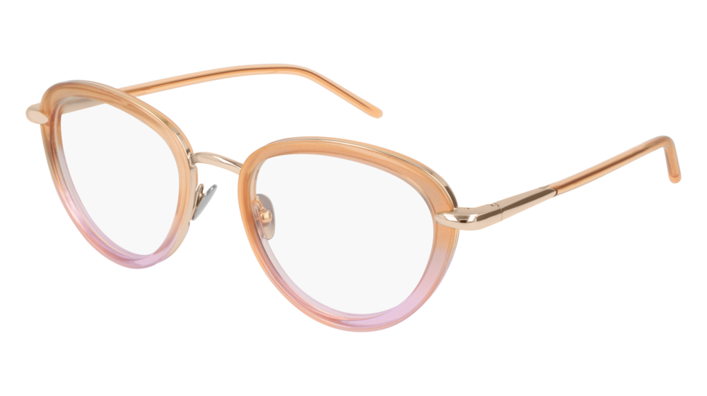 Pomellato Optical Frame Woman Gold Orange Transparent