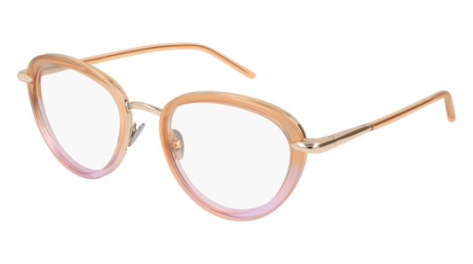 Pomellato Optical Frame Woman Gold Orange Transparent