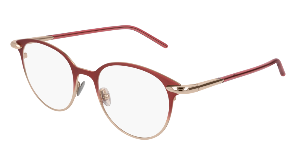 Pomellato Optical Frame Woman Red Gold Transparent