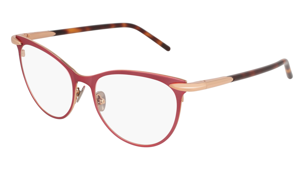 Pomellato Optical Frame Woman Red Havana Transparent