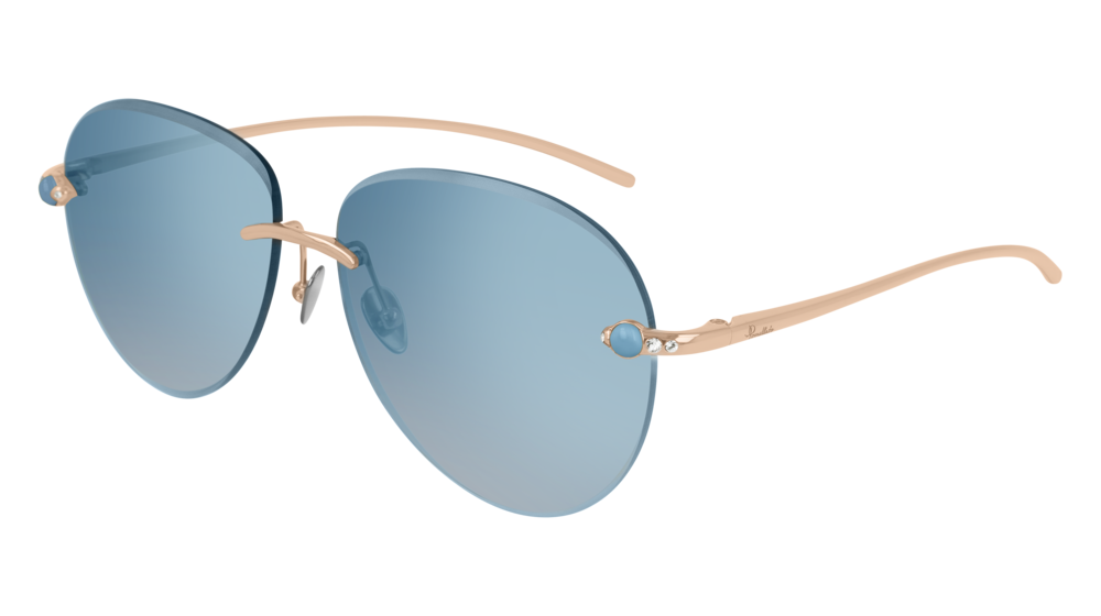 Pomellato Sunglass Woman Gold Gold Blue