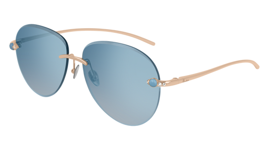 Pomellato Sunglass Woman Gold Gold Blue