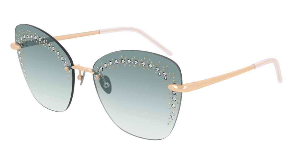 Pomellato Sunglass Woman Gold Nude Green