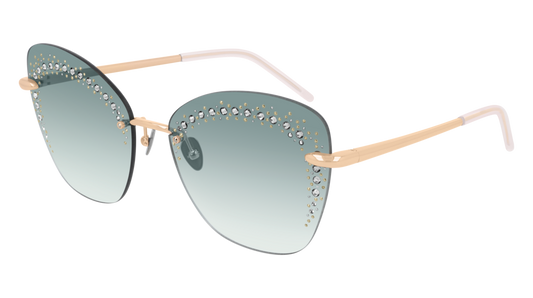 Pomellato Sunglass Woman Gold Nude Green