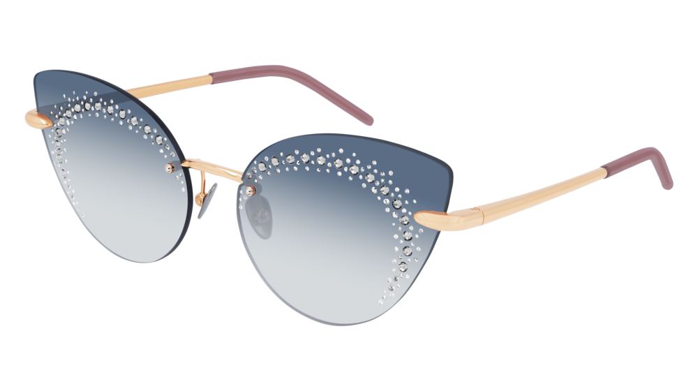 Pomellato Sunglass Woman Gold Pink Blue