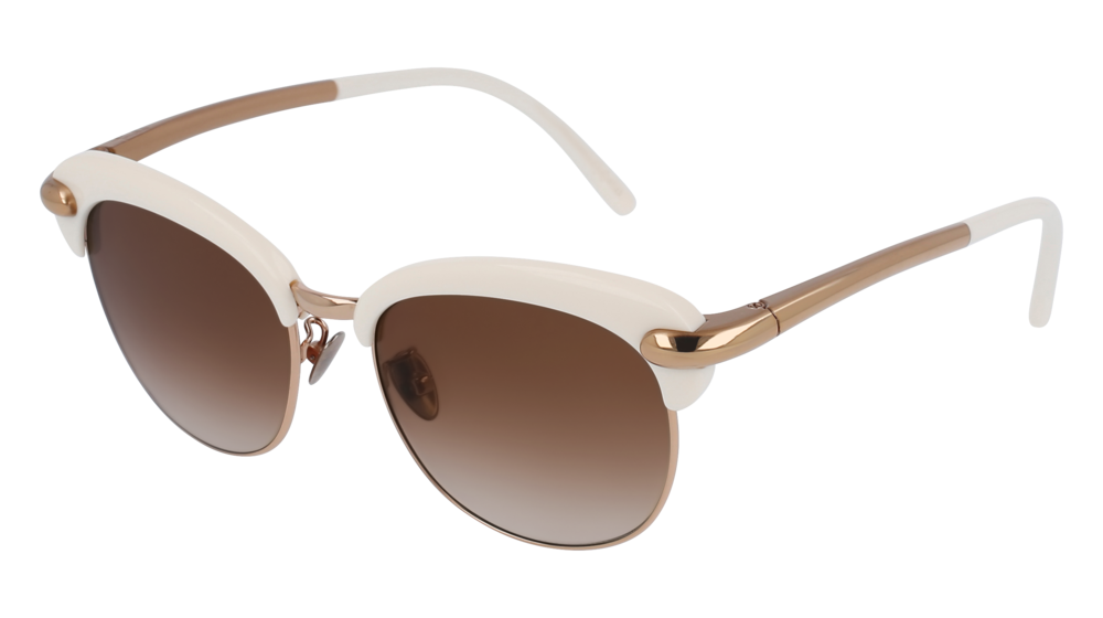 Pomellato Sunglass Woman Ivory Gold Brown