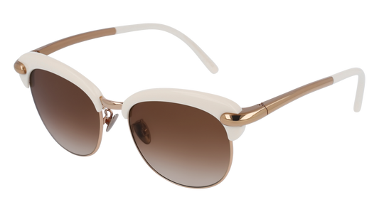 Pomellato Sunglass Woman Ivory Gold Brown