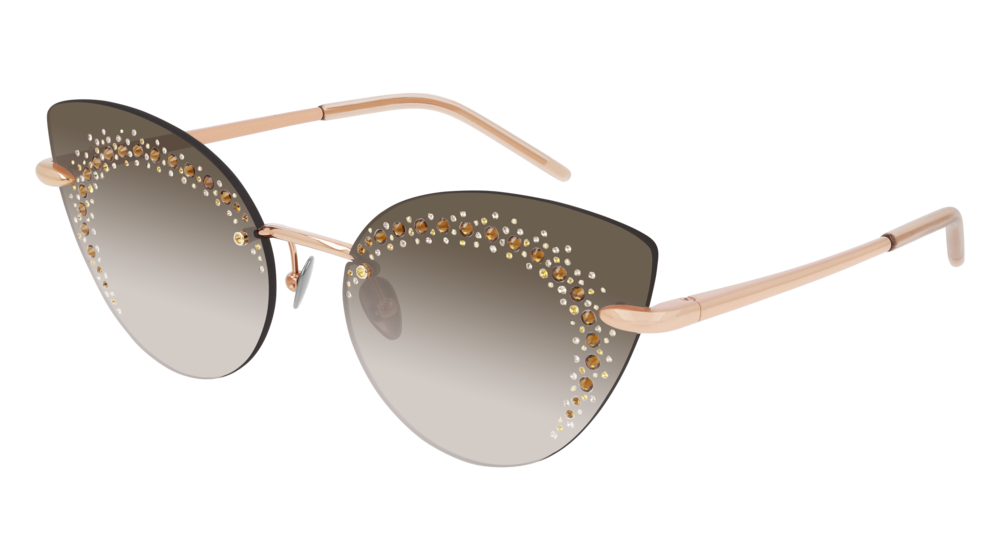 Pomellato Sunglass Woman Gold Brown Brown