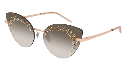 Pomellato Sunglass Woman Gold Brown Brown