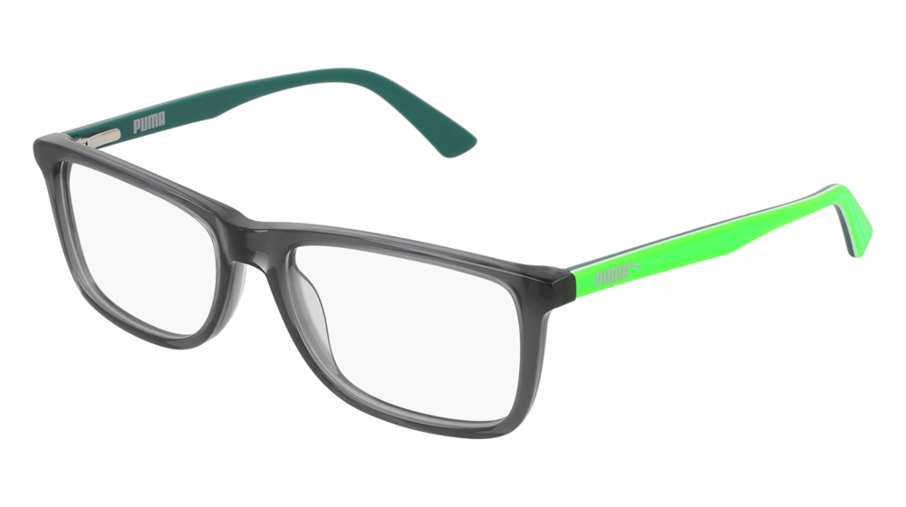 Puma Optical Frame Kid Grey Green Transparent