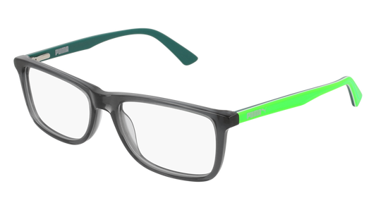 Puma Optical Frame Kid Grey Green Transparent