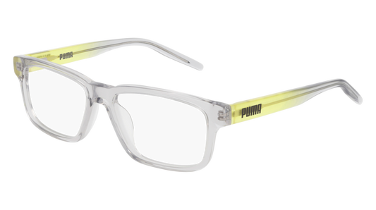 Puma Optical Frame Kid Grey Yellow Transparent