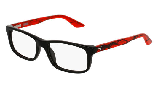 Puma Optical Frame Kid Black Red Transparent