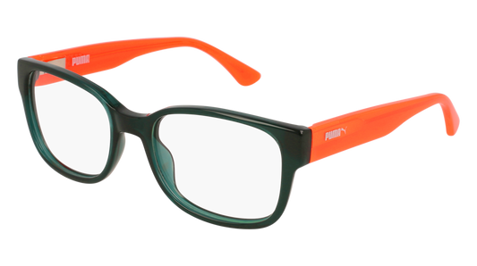 Puma Optical Frame Kid Green Orange Transparent