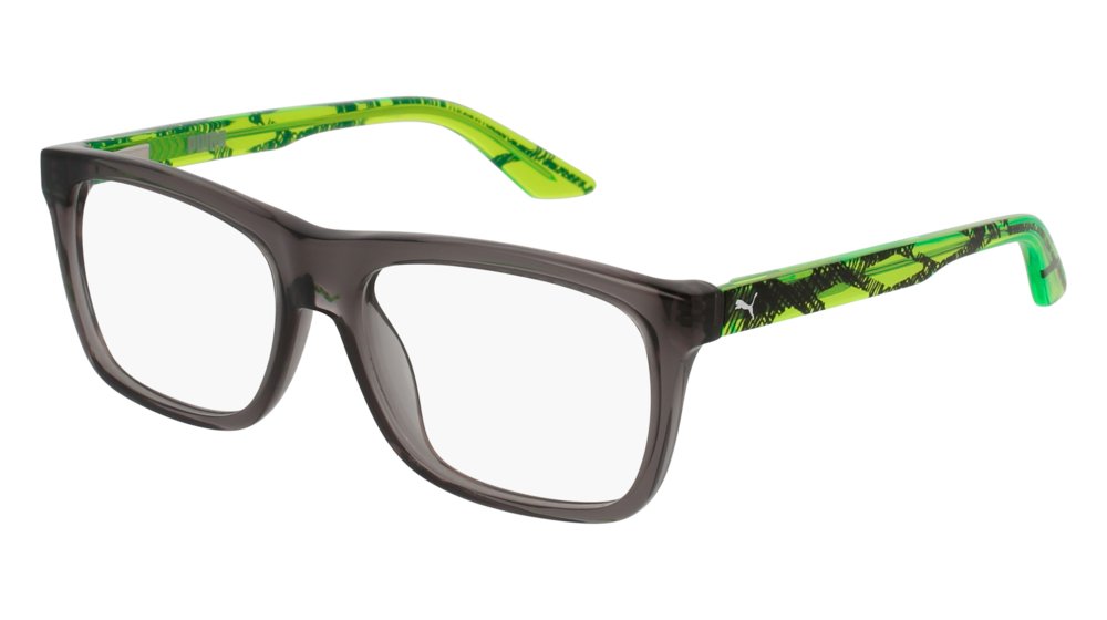 Puma Optical Frame Kid Grey Green Transparent