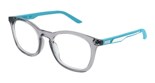 Puma Optical Frame Kid Grey Light Blue Transparent