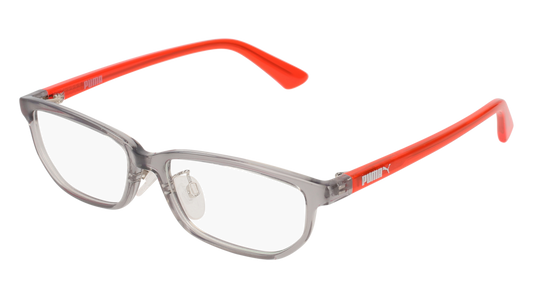 Puma Optical Frame Kid Grey Red Transparent