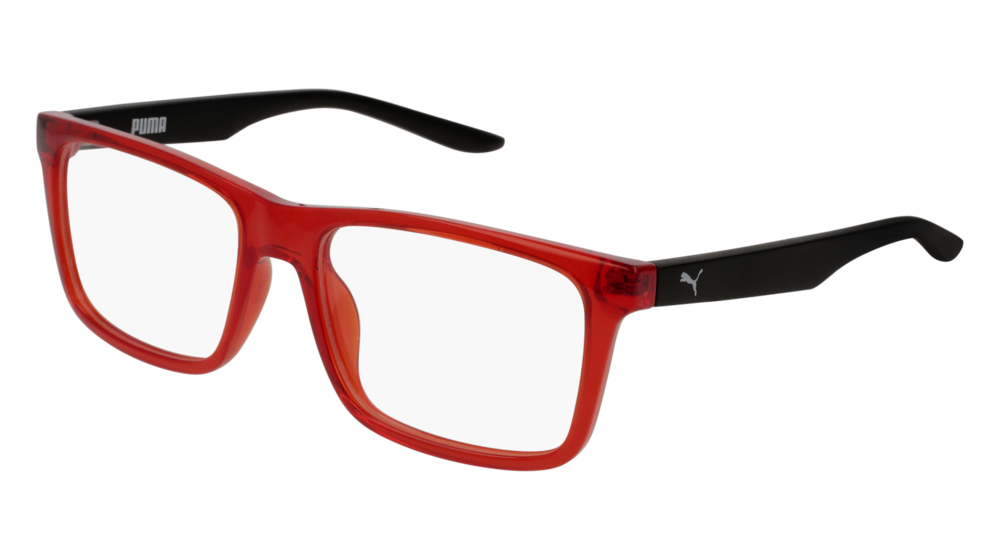 Puma Optical Frame Kid Red Black Transparent