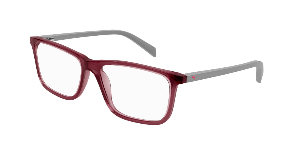 Puma Optical Frame Kid Red Grey Transparent