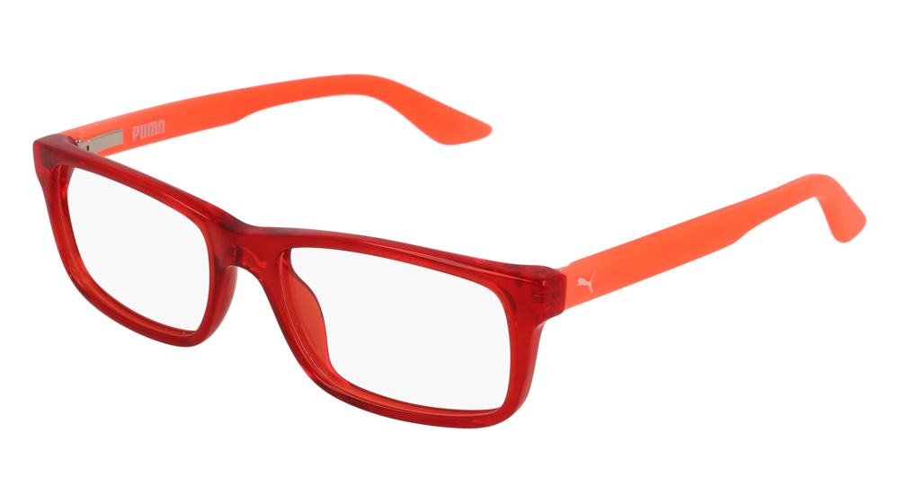 Puma Optical Frame Kid Red Orange Transparent