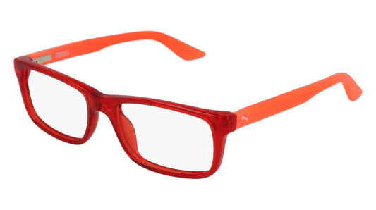 Puma Optical Frame Kid Red Orange Transparent