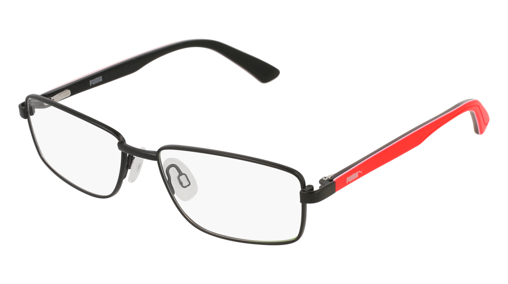 Puma Optical Frame Kid Black Red Transparent