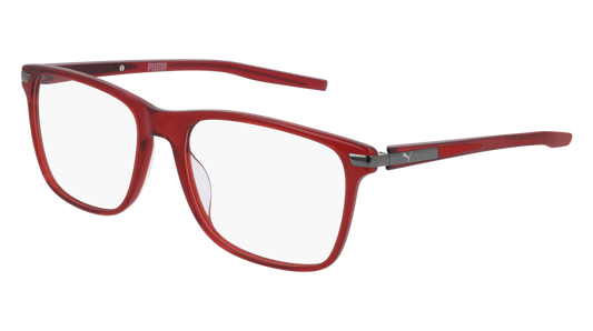 Puma Optical Frame Man Red Red Transparent