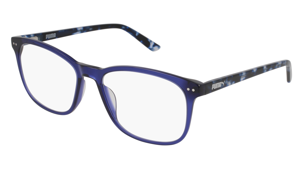 Puma Optical Frame Man Blue Havana Transparent