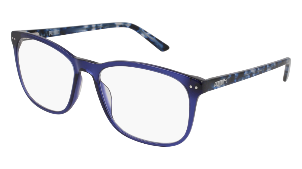 Puma Optical Frame Man Blue Havana Transparent