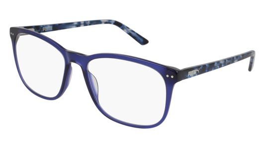 Puma Optical Frame Man Blue Havana Transparent