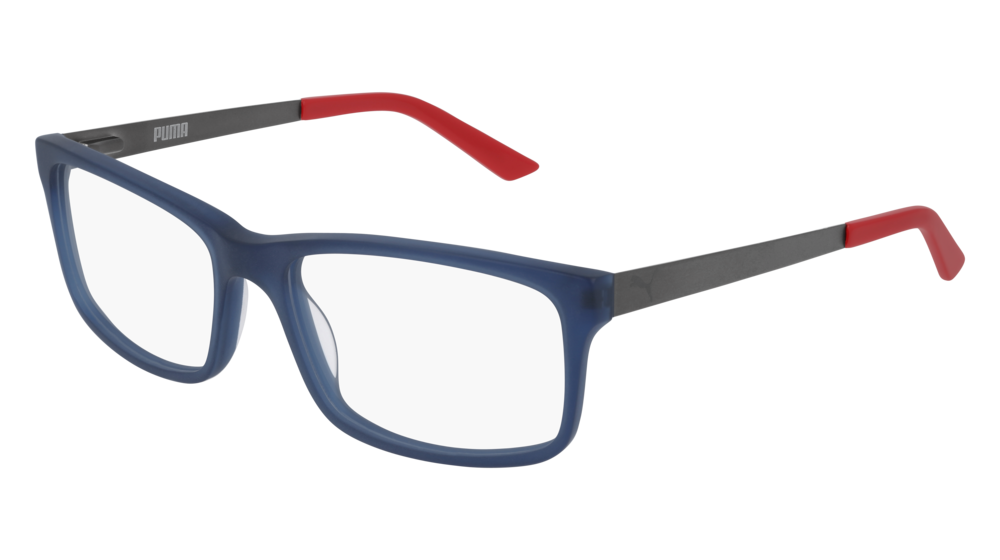 Puma Optical Frame Man Blue Ruthenium Transparent