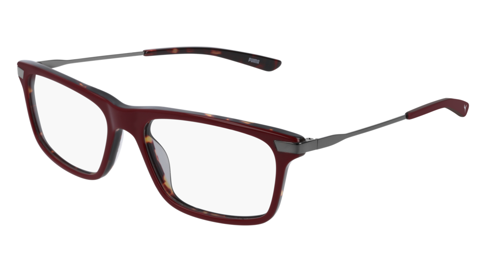 Puma Optical Frame Man Burgundy Ruthenium Transparent