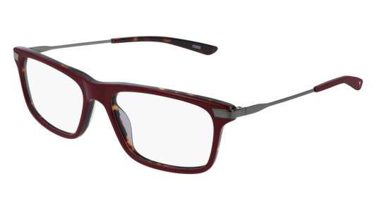 Puma Optical Frame Man Burgundy Ruthenium Transparent