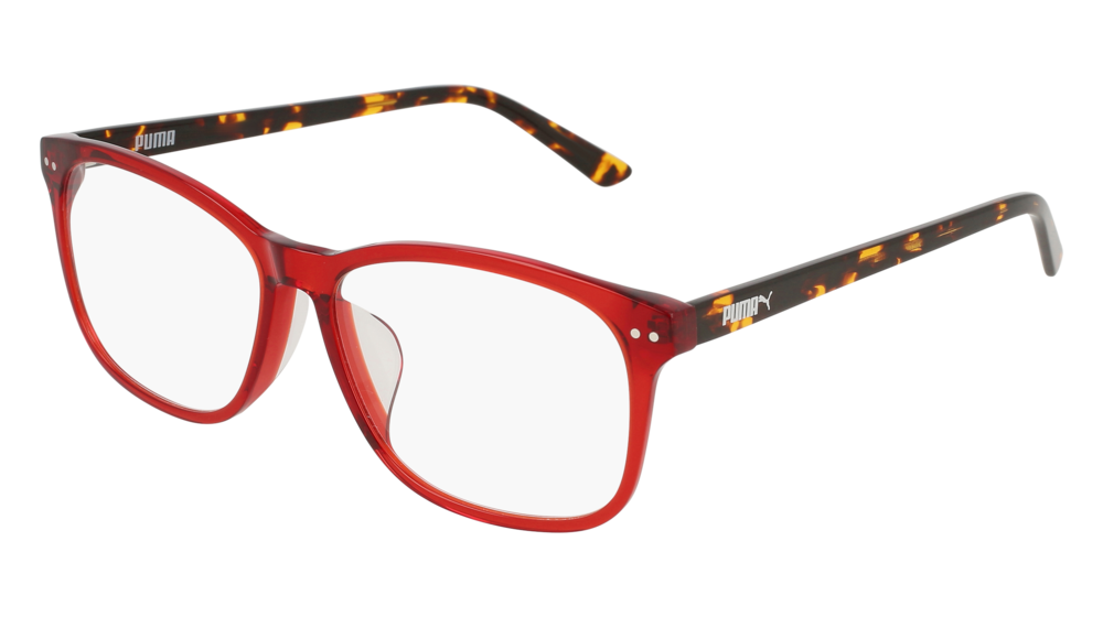 Puma Optical Frame Man Red Havana Transparent