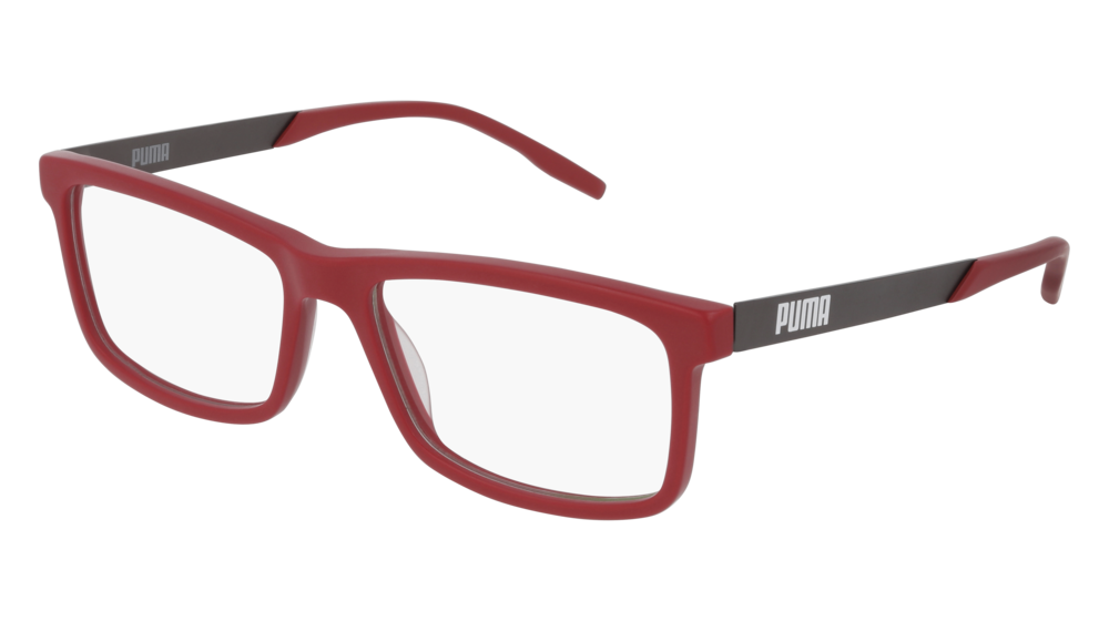 Puma Optical Frame Man Red Ruthenium Transparent