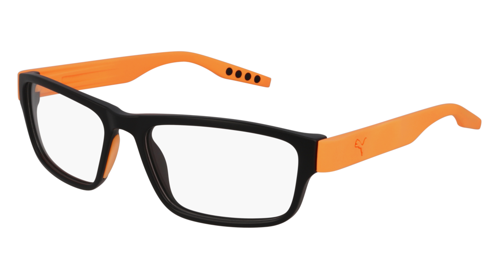 Puma Optical Frame Man Black Orange Transparent