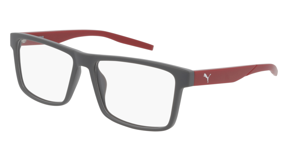 Puma Optical Frame Man Grey Burgundy Transparent