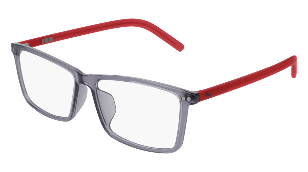 Puma Optical Frame Man Grey Red Transparent