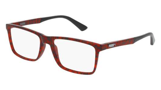 Puma Optical Frame Man Red Red Transparent